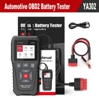 2 IN 1 Automotive OBD2 Battery Tester Scanner Code Reader 6V 12V 24V 100-2000 CCA Battery Tester Charging Test Diagnostic Tool