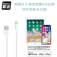 【Songwin】iPhone Lightning 8Pin MFI蘋果認證 傳輸充電線1.6M