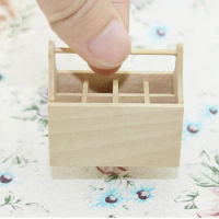 1pcs Doll House Toolbox Cute Style Retro Color DIY Vivid Attractive Pine Wood Miniature Toolbox Props for Toys