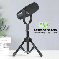 1pc suporte de microfone metal tripé para mv7 mv7x profissional microfone condensador casa karaoke estúdio gravação