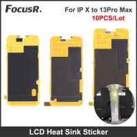 10PC Ori Back Heat Sink Sticker for iPhone X XS 11 12 13 14Pro Max Black Film Thermal Insulation Adhesive Tape LCD Screen Repair