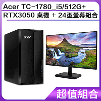 Acer TC-1780_i5/512G+RTX3050 桌機 加 24型螢幕組合