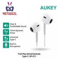 AUKEY EP-CC1 Trail Play Wired Earbuds Type C Built in Microphone Headset Earphone