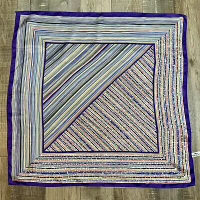 Vintage Scarf TOTES Rain Water Resistant 1983 Japan Polyester Pastel Stripes EUC