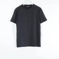Kaos BALMAIN BAND TAPE SHOULDER GOLD BLACK TSHIRT 100% ORIGINAL M