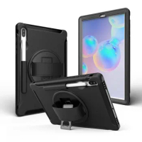 Shockproof Case for Samsung Galaxy Tab S6 10.5 inch SM-T860 T865 T867 Rotary Stand Cover With Pencil Slot Hand Strap