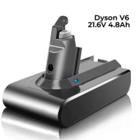 Replacement Dyson V6 Battery 4800mAh 21.6v for Dyson V6 DC58 DC59 DC72 Series Absolute Animal Motorhead Slim SV03 SV04 SV05