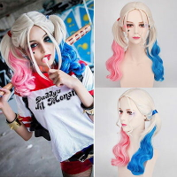 自殺突擊隊Harleen Quinzel 哈莉·奎茵小丑女哈莉奎茵雙馬尾假髮【MA287】☆雙兒網☆