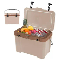 Insulated Freezer Box Outdoor Ice Chest Cooler Box Compact Exterior Design Insulated Food Container For Picnic Camping And