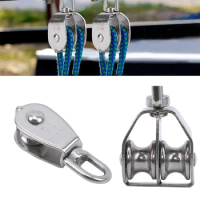 M15/M25 Single/Double Wheel Swivel Lifting Rope Pulley Set Lifting Wheel Tools Wire Rope Crane Pulley