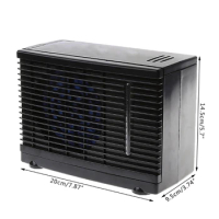 Adjustable 12V Car Air Conditioner Cooler Cooling Fan Water Ice Evaporative F19A