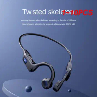 1~10PCS Bone Conduction Earphones X7 Hifi Ear-hook Wireless Headset With Mic Headphones TF Card MP3