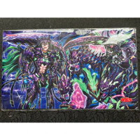 Yugioh Playmat with Zones Scareclaw Reichheart &amp; Scareclaw Tri-Heart TCG CCG OCG Trading Card Game Mat Yu-Gi-Oh Mats-D175