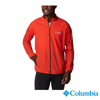 Columbia哥倫比亞 男款-野跑防風防潑外套-橘紅 UWE37020AH / S23