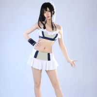 Tifa Swimsuit Cosplay Costume Sexy FF 7 Rebirth Costumes Fantasy Outfit Halloween Comic Con Beach Dress for Female