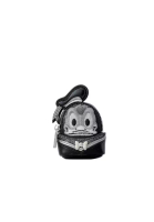 FION Donald Duck Black Embroidered with Leather Nano Bag