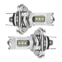 2Pcs 8000K H4 9003 HB2 LED Car Headlight 80W High/Low Beam 90W DRL Headlamp Bulbs Fog Lights 1800LM DC 12V-24V White Lamp