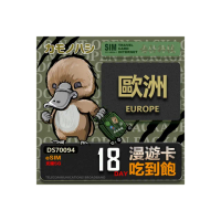 【鴨嘴獸Platypi.IF】歐洲eSIM 漫遊卡 18日吃到飽 歐洲上網卡(歐洲地區 免插卡 eSIM卡)