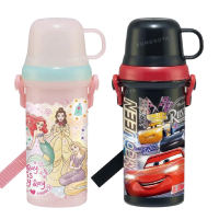【小禮堂】Skater 迪士尼 兒童直飲水杯水壺 480ml PSB5KD 公主 閃電麥坤(平輸品)