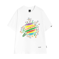 Áo T-shirt 4LUCKY \Meow Planet\" -  Cotton 220GSM - Dày Dặn - 6050- Chất Liệu Cotton Cao Cấp"