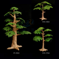 Fairy Garden Pine Miniature Trees Plastic Plants Decor Gardening Ornament Toy Simulation Large and Small Landscape 24cm