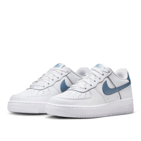【NIKE 耐吉】休閒鞋 女鞋 大童 運動鞋 AF1 AIR FORCE 1 GS 白藍 FV5948-121