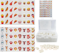 WPPQWP 65 Mahjong Game Pads (ABS Plastic) Seaside Escape Domino Game Mahjong for 2 Players Majuingg 