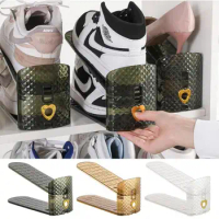 Adjustable Shoe Stacker Double Shelf Layered Shoe Holder Space Savers Storage Room Non-slip Shelf Stand for Closet Organizatio