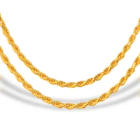 【福西珠寶】9999黃金項鍊 麻花項鍊1.4尺 #1.1mm(金重1.06錢+-0.03錢)