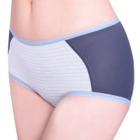 思薇爾 單品褲系列M-XL素面中低腰平口內褲(墨水藍)