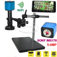 5MP 1080P @ 60FPS HDMI WIFI microscope camera 20- 180X Lens with SONY imx178 Sensor for HDMI TV monitor , iphone , ipad Android