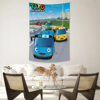 the Little Bus Tayo Tapestry Room Ornaments Decoration Bedroom Wall Décor