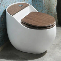 Palace Colored Walnut Wood Small Egg Vintage Toilet Siphon Type Household Small Unit Creative Toilet Water closet