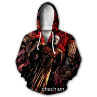 phechion New Men/Women Hellraiser Pinhead 3D Print Casual Zipper Hoodies Fashion Coat Hip Hop Clothing Top Sports Zip Hooded B57