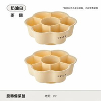 廚房備菜盤火鍋拼盤蔬菜盤七分格可旋轉多功能大容量洗菜盆瀝水籃