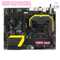For MSI Z87 MPOWER Motherboard 32GB LGA 1150 DDR3 ATX Z87 Mainboard 100% Tested Fully Work