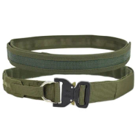 Tactical Molle Belt Outdoor Military Army Fighter CS Wargame Heavy Duty Double Layer Shooter Hiking Hunting Airsoft Nylon Belts