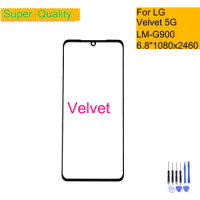 For LG Velvet 5G LM-G900N LM-G900 Touch Screen Front Glass Panel Front Outer Glass Lens For LG Velvet LCD Glass Replacement