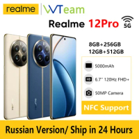 Russia version Realme 12 Pro 5G 6.7" 120Hz FHD+ Display 8GB/12GB RAM 256/ 512 Storage MediaTek Helio G88 32MP AI Camera 5000mAh