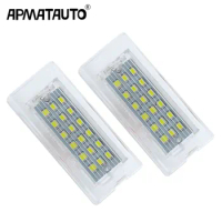 Apmatauto 2pcs White CANbus LED Number License Plate Light Lamp 18 SMD 3528 For BMW E53 X5 1999-2003 E83 X3 03-10 Error Free