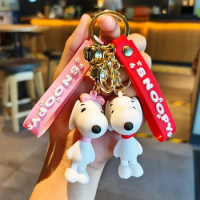 Cartoon Snoopy Keychain Charlie Doll Pendant Car Small Pendant Girl Mood Couple Small Gift Christmas