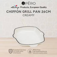 Pero Chiffon Cookware Series Saucepan / Grillpan / Casserole Enameled Cast Iron Non Stick / Wajan Pe