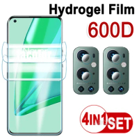 4IN1 Safety Gel Film For Oneplus 9 Pro 9Pro 9R 2PCS Screen Hydrogel Protector+2PCS Camera Glass For One Plus 9Pro Oneplus9 9 R