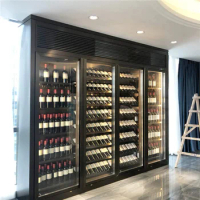 Custom light luxury stainless steel wine cabinet constant temperature red wine cabinet Wine cellar storage high-end liquor cabin