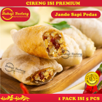 Buhaji Factory Cireng Isi Jando Sapi Pedas Mercon Premium 1 Pack Isi 5 Pcs Best Seller di Bandung Ku