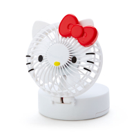 小禮堂 Hello Kitty 造型隨身電風扇 附頸掛繩 USB電風扇 手持電風扇 桌扇 (白 2021炎夏企劃)