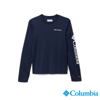 【Columbia 哥倫比亞】童款-Omni-Shade UPF50快排長袖上衣-深藍(UAY23920NY / 2022年春夏商品)