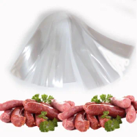 5M Food Grade Casings for Sausage Salami Wide 50mm Gut Shell for Sausage Maker Machine Hot Dog Plastic Casing Inedible Casings