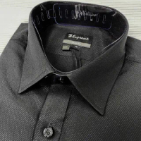 【vivi 領帶家族】H-Supreme 高級優質舒適長袖襯衫(8369黑底斜紋)