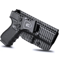 IWB Carbon Fiber Holsters Fit Glock 17 Glock 19 / 19X / 26 / 44 / 45 Gen(1 2 3 4 5) &amp; Glock 23 / 32 Gen(3-4) Pistol Kydex Gags
